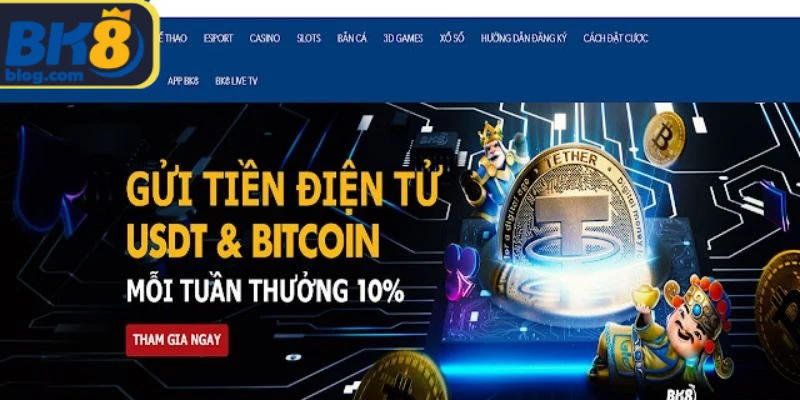 Giới thiệu BK8 tiên phong đưa tiền điện tử làm phương thức thanh toán